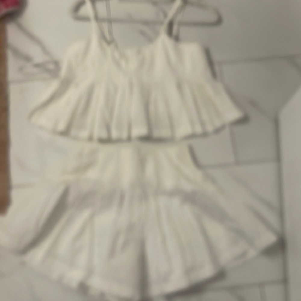 white too and short set